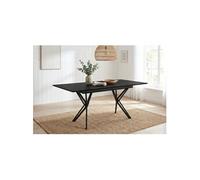 Table à manger extensible Pula Ardoise et noir 160-200x76x90 cm 10 personnes