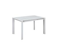 Table a manger extensible sans tiroir en metal 6 personnes 122 x 80 cm