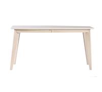 Table à manger extensible scandinave blanc et bois clair L150-200 cm LEENA
