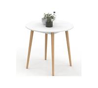 Table à manger ronde fixe - IDMARKET - ANGELA - Blanc - 4 personnes - 80 cm