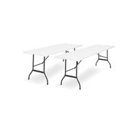 IDMARKET Lot de 2 tables pliantes portables pour camping ou réception