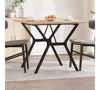 Table a manger fixe sans tiroir 2 personnes carre en Bois L 90 cm Marron G