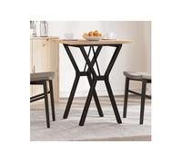 Table a manger fixe sans tiroir 2 personnes carre en Bois massif L 60 cm