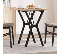 Table a manger fixe sans tiroir 2 personnes carre en Bois massif L 60 cm Marron G