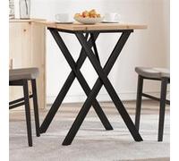Table a manger fixe sans tiroir 2 personnes en Bois L 80 cm Marron G