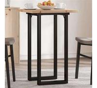 Vidaxl Table À Manger Cadre En O 50x50x75,5cm Bois De Pin Massif Acier Multicolore