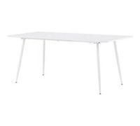 Table a manger fixe sans tiroir 4 personnes rectangulaire en Bois L 180 cm Blanc G