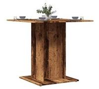 Table a manger fixe sans tiroir carre en Bois L 80 cm Marron G