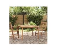 vidaXL Table de jardin à manger 110x110x77 cm Teck massif