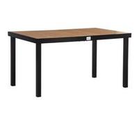 Outsunny Table à manger de jardin 6 personnes en aluminium 140×90×74 cm Bois naturel