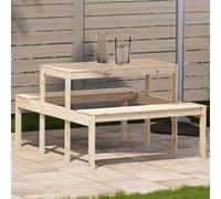 vidaXL Table de pique-nique 110x134x75 cm pin massif