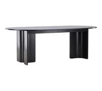Table a manger fixe sans tiroir vind 10 personnes en bois 220 x 100 cm Noir G