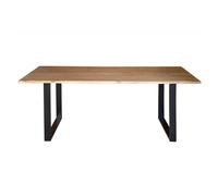 Table à manger - Giner y Colomer - Acacia massif - Pieds métal noir - 200x100x76 cm
