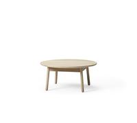 +Table à Manger Halle Nest Ø90xH41 Chêne Pigmenté Blanc