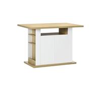 HOMCOM - Table à manger îlot central - Panneaux de particule - 110x70x75.5cm - Bois naturel