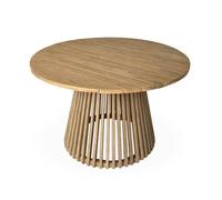 Table à manger intérieur/extérieur ronde bois d'acacia 4 places OVIEDO TABLE