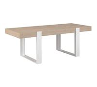 Table à manger - LOFT - Rectangulaire - Chêne / Blanc - 8 personnes - 223,9 x 93 x 78,6 - PARISOT