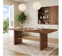 Table à manger moderne - Dimensions 180x75 cm - Pour 6-8 personnes - Résistant à l'eau et aux rayures - Design moderne