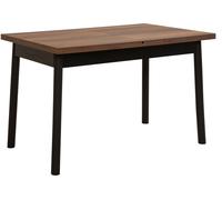 Table à manger - OLIVER - Extensible - Rectangulaire - 4 personnes - 120 x 77 x 75 cm - Noir