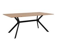 Table à manger ONEX - Chêne artisan et noir - 180 x 90 x 75 cm - Jusqu'à 10 personnes