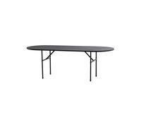 Table à manger ovale 220x90cm Chêne noir Arthur