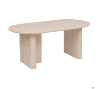 Table à manger ovale 6 places ANAYA - Effet travertin - Finition mat et texturée - Atmosphera