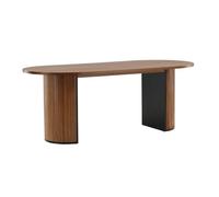Table de repas ovale Bianca 200 x 90 cm naturel Naturel