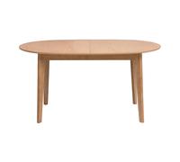 Table à manger ovale extensible avec rallonges intégrées en bois clair chêne L150-200 cm ANSEL
