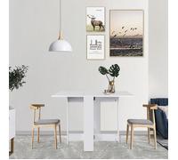 Table à Manger Pliable PIPIPOXER,Table de Cuisine Pour Petits espaces pour Salle à Manger,103x76x73,4 cm,Blanc pur