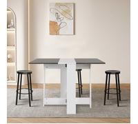 Table à Manger Pliable PIPIPOXER,Table de Cuisine Pour Petits espaces pour Salle à Manger,103x76x73,4 cm,Blanc et Béton