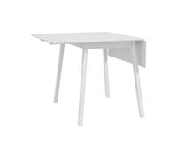 HomCom Table de cuisine pliante avec plateau rabattable pour 2 à 4 personnes en bois blanc