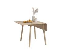 Table de cuisine pliable HOMCOM table à manger pliante avec plateau rabattable en bois pour 2 à 4 personnes, effet bois naturel