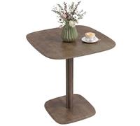 Table à manger pour 4 personne - HOMCOM - style moderne - plateau aspect bois - 70 x 70 cm - marron