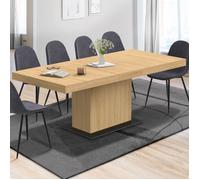 Table à manger rectangle extensible - IDMARKET - EDEN - Bois - 6-10 personnes - 160-200 cm