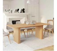 Table à manger extensible rectangle juliette 6-10 personnes pieds effet lattes 160-200cm