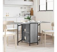 Table à manger rectangulaire 144 x 60 x 75 cm en bois Sonoma gris | Mécanisme extensible, étagère, réglage manuel, surface imperméable, intérieur