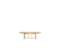 Table à Manger Rectangulaire 160x90 avec 2 Rallonges, Couleur Pêche Discrète