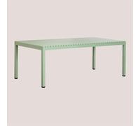 Table à manger rectangulaire 210x100 cm en aluminium Marti Vert Kaki
