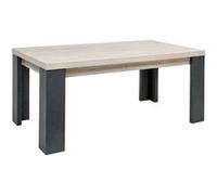 Table à manger rectangulaire ALTOBUY HADÈS - Chêne clair et gris ardoise - 180x100cm Marron