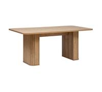 Table à manger rectangulaire COLVA - 6 à 8 places - 2 pieds larges et texturés - Atmosphera