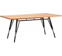Table à manger rectangulaire de luxe marron haute qualité en rotin design moderne table basse