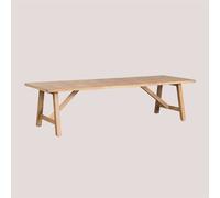 Table à manger rectangulaire en bois d'acacia Dubai Acacia Rustique Marron 300 x 100 cm