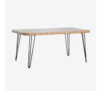 Table à Manger Rectangulaire en Osier Synthétique (180x90 cm) Leribert NATUREL