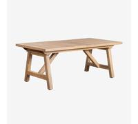 Table à manger rectangulaire extensible en bois d'acacia Dubai 200-260-320x100 cm Acacia Rustique Marron