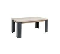 Table à manger rectangulaire HADES - Chêne clair et gris ardoise - 180x100cm