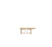 Table à Manger Rectangulaire MOEBE 160 x 90 cm avec 1 Rallonge, Couleur Pêche Discrète