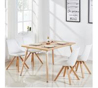 Table à manger rectangulaire scandinave bois 120cm - Brevik - DESIGNETSAMAISON