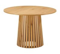 Table à manger ronde 110cm style scandinave LIV Marron