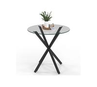 Table à manger ronde fixe - IDMARKET - ALIX - Noir - 4 personnes - 80 cm