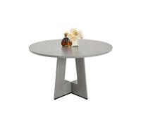 VEVOR Table à manger ronde, 120 cm, table de salle à manger en bois pour 2 à 4 personnes, mobilier circulaire rustique avec pieds en bois épais, durable, pour bureau, cuisine, salon, cafés, gris
